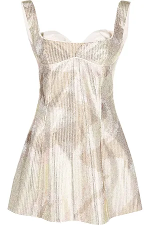GCDS Vestido corto Mina Bell con apliques de cristal