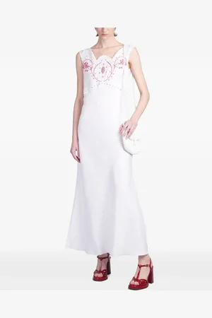HOLY CAFTAN Vestido midi con detalle bordado