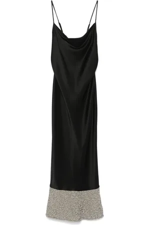 Nanushka Vestido midi de satén