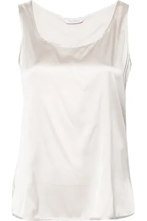 Max Mara Top con cuello redondo