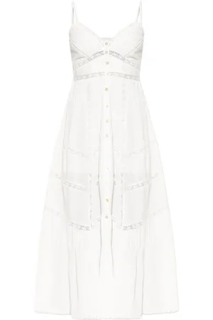 LOVESHACKFANCY Vestido midi de algodón