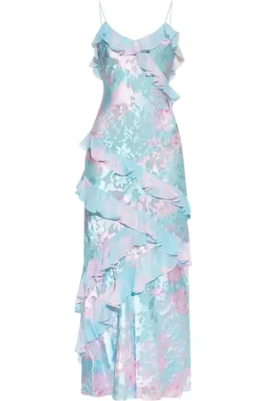 LOVESHACKFANCY Vestido largo con volantes