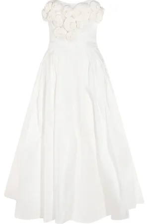 Elisabetta Franchi Vestido midi con aplique de rosa