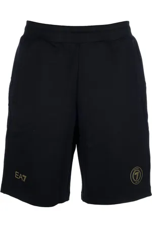 EA7 Pantalones cortos de chándal con parche del logo