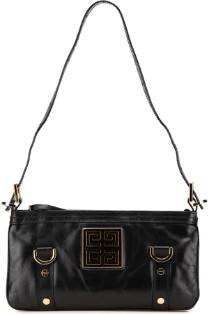 Givenchy Bolso de hombro Logo de piel con cremallera 2002