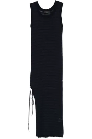 Roberto Collina Vestido midi de canalé