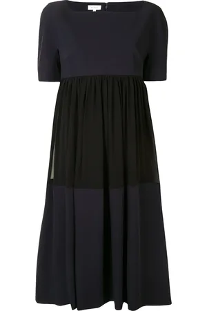 DELPOZO Vestido midi con diseño colour block