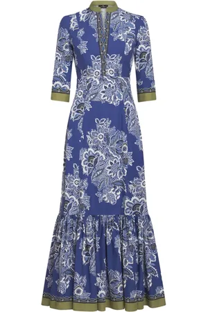 Etro Vestido largo con estampado floral