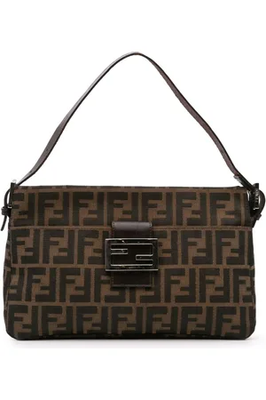 Fendi Bolso de hombro de lona con motivo del monograma Zucca característico 2000-2010
