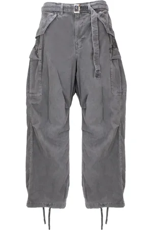 SACAI Pantalones cargo con diseño rasgado