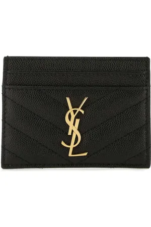 Saint Laurent Tarjetero acolchado con monograma