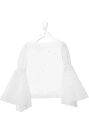 LA STUPENDERIA Blusa con lunares bordados