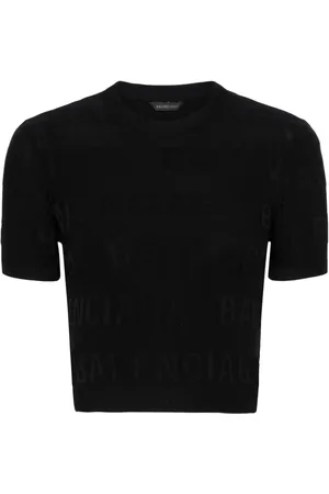 Balenciaga Top corto Bal Horizontal Allover
