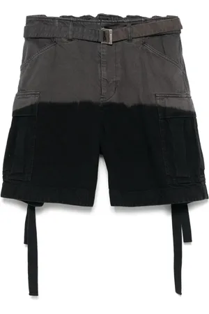 SACAI Bermudas cargo teñidas