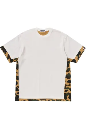 A Bathing Ape Camiseta con panel militar