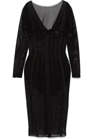 Elisabetta Franchi Vestido midi de tul