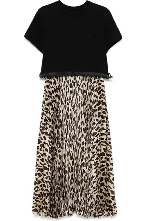 SACAI Vestido midi a capas