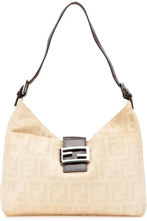 Fendi Bolso de hombro de lona con motivo del monograma Zucca y solapa doble 2010-2024