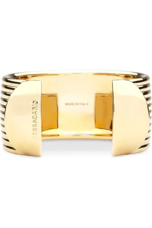 Salvatore Ferragamo Brazalete Gancini a rayas