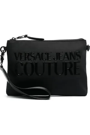 VERSACE Bolso de mano con parche del logo