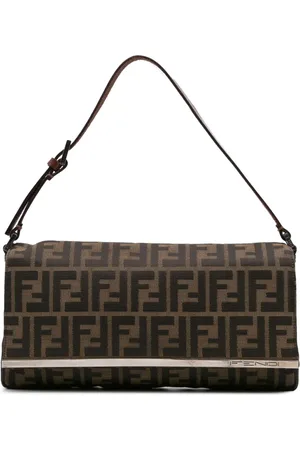 Fendi Bolso de hombro Pochette de lona con motivo de monograma Zucca característico 2000-2024