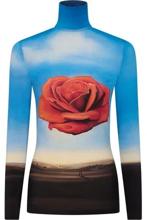 Paco rabanne Top con rosa estampada