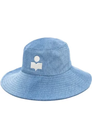 Isabel Marant Sombrero de verano vaquero con logo estampado