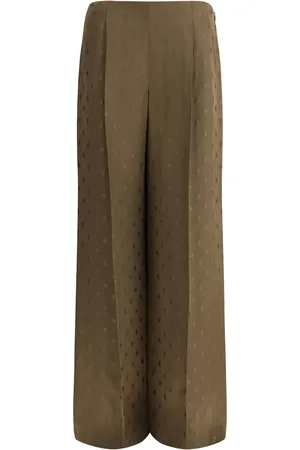 Fendi Pantalones con motivo floral en jacquard