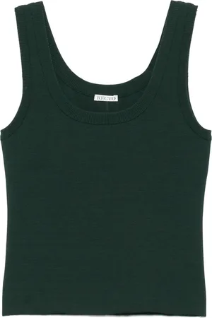 Recto Top de punto con cuello redondo