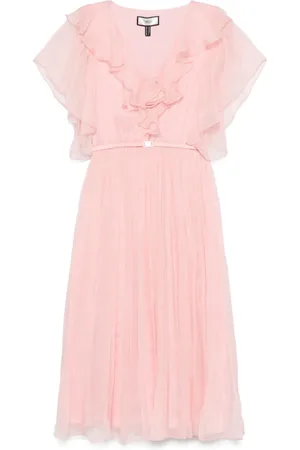 NISSA Vestido midi con apliques florales