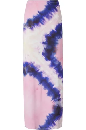 Paco rabanne Falda larga con estampado tie-dye