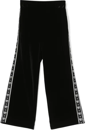 Chiara Ferragni Pantalones de terciopelo con motivo Eyelike