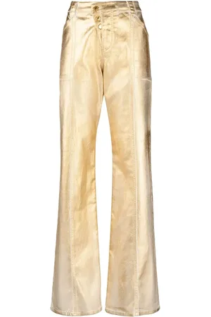 Tom Ford Pantalones rectos metalizados