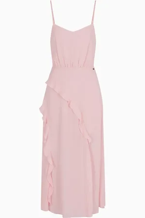 Armani Exchange Vestido con volantes en los bordes
