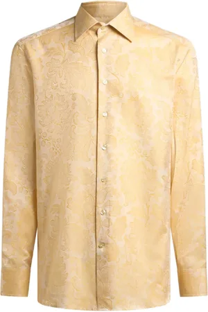 Etro Camisa de algodón con motivo de cachemira