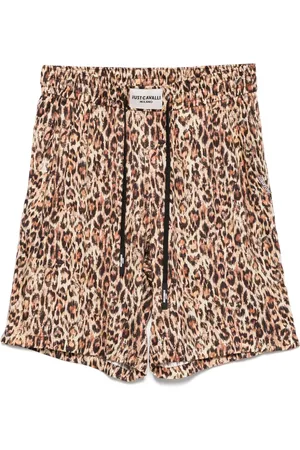 Roberto Cavalli Bermudas con motivo de leopardo