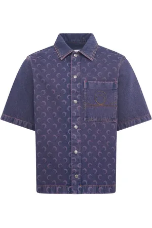 Marine Serre Camisa vaquera con monograma