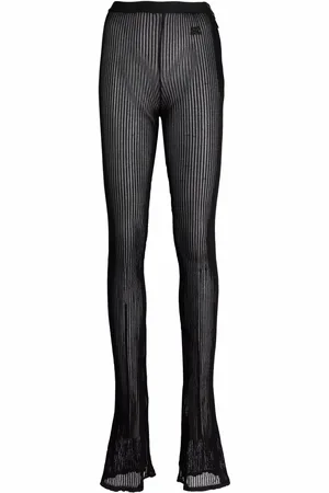 Courrèges Pantalón con logo bordado translúcido