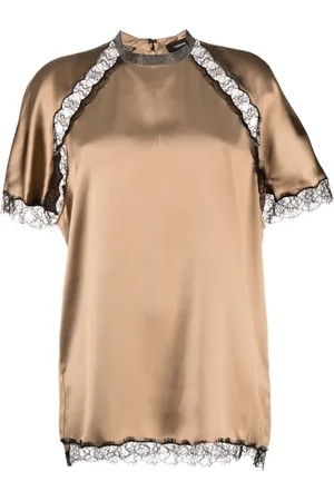 Fabiana Filippi Blusa con ribete de encaje