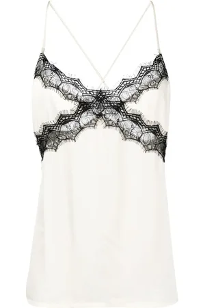 Karl Lagerfeld Top estilo camisola con ribete de encaje