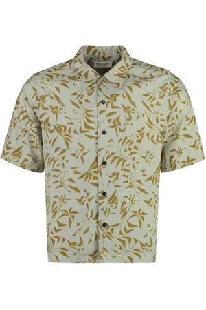 Saint Laurent Camisa con palmeras estampadas