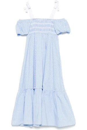 PHILOSOPHY DI LORENZO SERAFINI Vestido de popelina a rayas