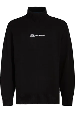 Karl Lagerfeld Jersey con logo bordado y flecos