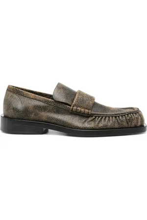 Jil Sander Mocasines con efecto agrietado
