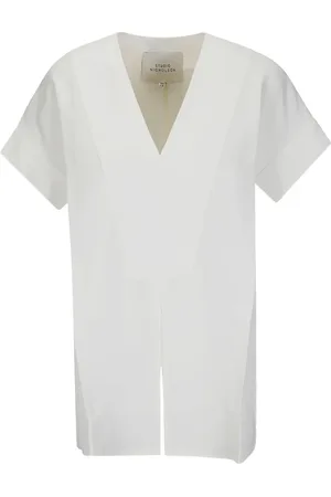 STUDIO NICHOLSON Camiseta con cuello en V y manga corta