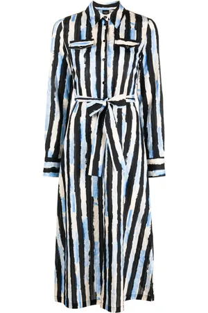 Pinko Vestido camisero Assente a rayas