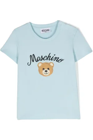 Moschino Camiseta con logo bordado y cuello redondo