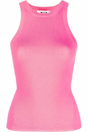 Msgm Top de canalé sin mangas