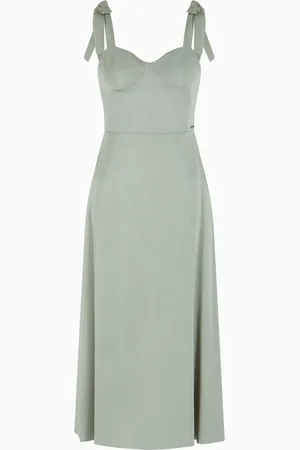 Armani Exchange Vestido con lazo en el hombro