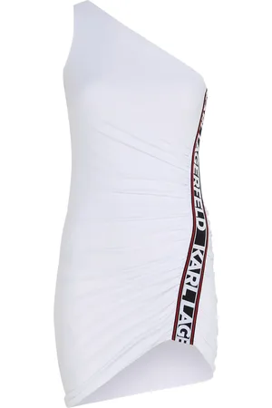 Karl Lagerfeld Vestido corto con franja del logo